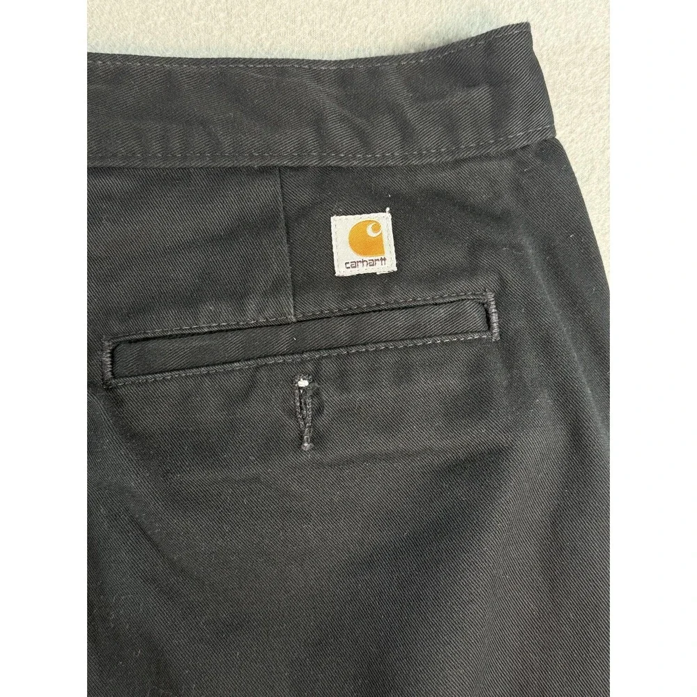 Carhartt Pants Mens 31x29 Black Regular Fit Canvas Chino Workwear Casual